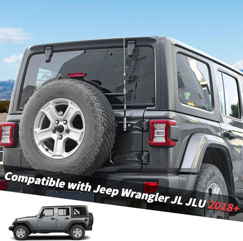 Tailgate Hinge CB Antenna Mount Compatible with Jeep Wrangler JL & Unlimited 2018-2023