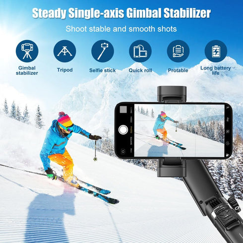 Mesenymm 360 Smartphone Gimbal Stabilizer with Remote Control, Selfie Stick & Tripod, One-Touch Horizontal/Vertical