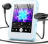 JOJOLEPAI Light Blue MP3 Player with Bluetooth 5.3, 32GB Touchscreen Portable Music Player,Built-in