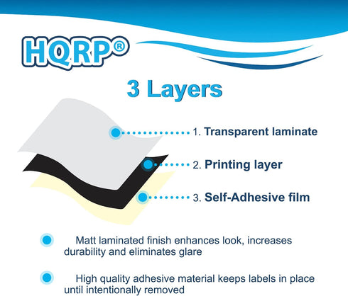 HQRP Yellow Lettering Keyboard Stickers for All Devices