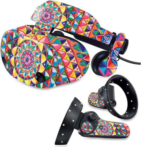 MightySkins Skin for Samsung Odyssey Plus VR, Rainbow Kaleidoscope, Protective Vinyl Decal Wrap Cover, Made in USA