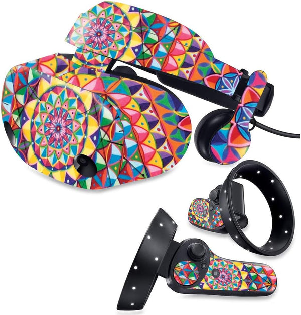 MightySkins Skin for Samsung Odyssey Plus VR, Rainbow Kaleidoscope, Protective Vinyl Decal Wrap Cover, Made in USA