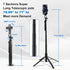 ikaufen 71" Spike,5-Speed Upgrade iPhone Tripod with Ground Adjustable Fill Light,Extendable Tripod for Phone Selfie