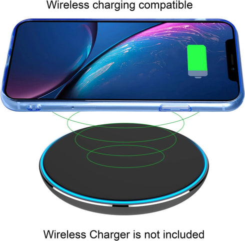 Wisdompro Case Bundle of 5 Pack for iPhone Xs, X - Extra Slim Jelly Soft TPU Gel Protective Cover (Blue, Aqua Blue, Hot