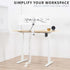 VIVO Vertebrae Cable Management Kit, Adjustable Quad Entry Wire Organizer for Home Office, White