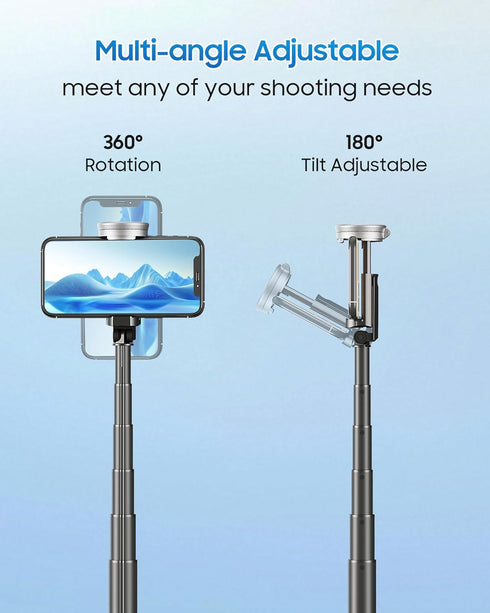 ACKIMA 67" Selfie Stick Tripod, All in One Phone Tripod with Wireless Remote, Extendable Compact Tripods Portable