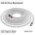 6FT RG6 Coaxial Extension Cable - White with F Connector, Low Loss, High Speed for Digital TV Aerial and Satellite