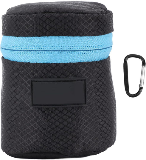 Neoprene Camera Lens Case Bag, Waterproof Protective Pouch with Zipper for DSLR Camera Lens (S)