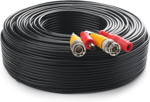 Postta BNC Video Power Cable (4 Pack, 150 Feet) for CCTV DVR Surveillance System with Eight Connectors
