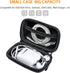 GLCON Small EVA Electronic Carrying Case - Hard Shell Protection Zipper Case for Earbud, Wired Earpiece, Bluetooth Headset, Earphone, Charger - Cell Phone Accessories Small Gadgets Organizer - Silver