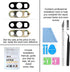 2 PCS for ASDAWN Back Rear Camera Lens Glass Replacement for Google Pixel 8 Pro 6.7 Inches with Pre-Installed Adhesive