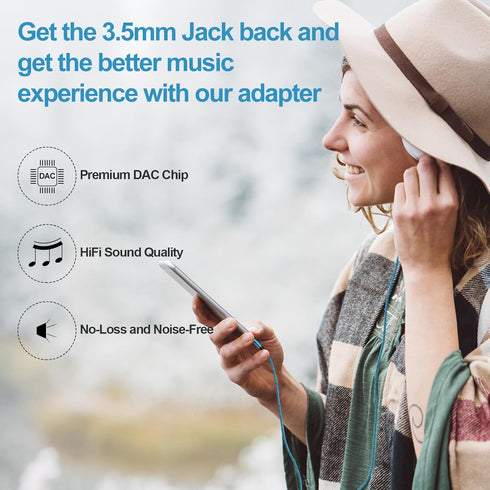 USB C to 3.5mm iPhone 15 Pro Max Audio Aux Jack Cable, 3.3ft Headphone Adapter Dongle Wire for iPhone 15 Pro/15 Plus,