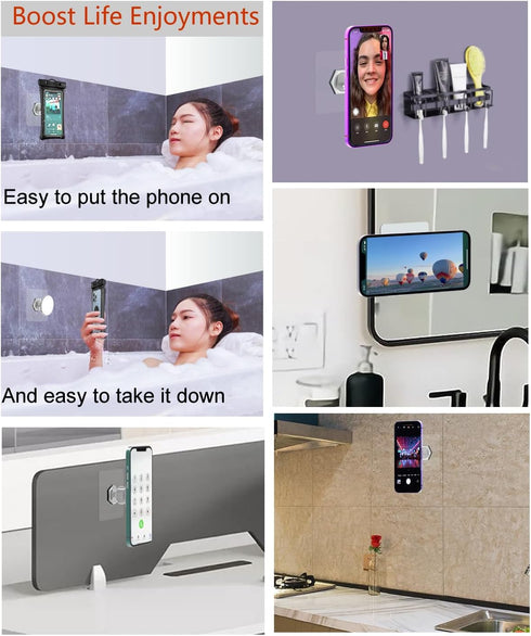 OCEANLOVE 360 17/16/15/14/13/12,All for MagSafe Wall Mount Magnetic Phone Holder, Self-Adhesive, Rotatable, Waterproof
