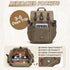 Kattee Men’s Large Leather Canvas Backpack, Army Green Travel Rucksack