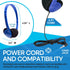 12 Pack Set 3.5mm 12 Pack) Classroom Headphones Bulk Class for School Students Kids and Adult -Sturdy Wired Plug (Blue