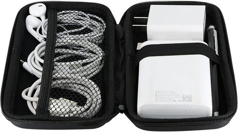 6.5x3.2x1 inch iMangoo Travel Essential Electronics Organizer Pouch Charger Case, Shockproof Dual Zipper Power Bank