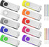 ABLAZE 4GB Flash Drive 10 Pack, USB 2.0 Memory Stick with Lanyards Swivel
