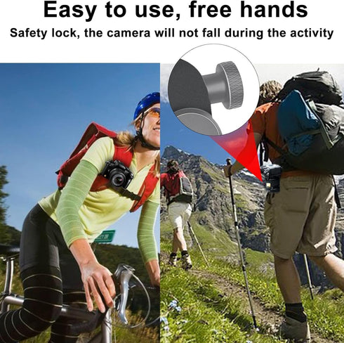 Heavy Duty Camera Backpack with Waist Shoulder Strap, Quick Release Buckle Holder Clip Mount for DSLR Video Gopros