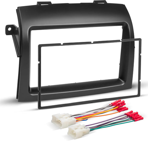 NuIth Double DIN Radio Dash Kit W/Radio Wire Harness for 2004-2010 Toyota