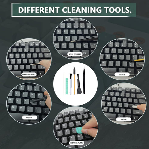 Keyboard Cleaner Kit, Computer Cleaning Kit, Mechanical Keyboard Cleaning Kit, Anti-Static Brush, Small Cleaning Brush,