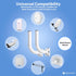 GOOD STORY 2-Pack Universal Antenna Mount UB-AM Compatible for WiFi Extenders Wireless Bridge Mount Bracket Pole & Wall