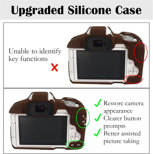 Easy Hood R50 Protective Case for Canon EOS R50 Mirrorless Vlogging Camera, Soft Silicone Lightweight Body Skin Bag -