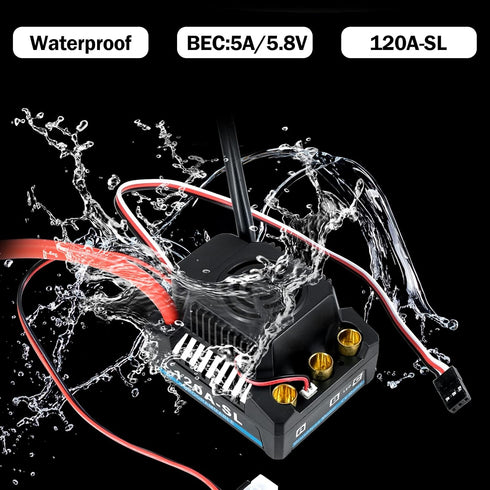 Irfora 120A 4-6S 5A/5.8V 3660/3670/3674 1/8 Brushless ESC with BEC for Brushless Motor Remote Control Car/Off-Road/Boat