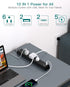 Surge Protector Power Strip - Extension Cord with 6 AC Outlets 4 USB (2 USB-C Ports), Flat Plug with Overload Surge Protection, Wall Mount, 5ft, Outlet Extender for Home Office Dorm Room Essentials