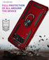 Military Grade Shockproof Case for Samsung Galaxy Note 8, 360 Metal Rotating Ring Kickstand Holder, Built-in Magnetic