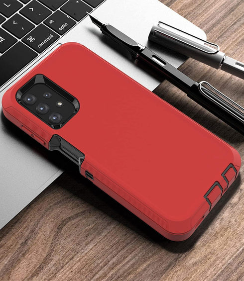 Shockproof Dustproof Case for Samsung Galaxy A32 5G, for iPhone Samsung Galaxy A32 5G (Red)