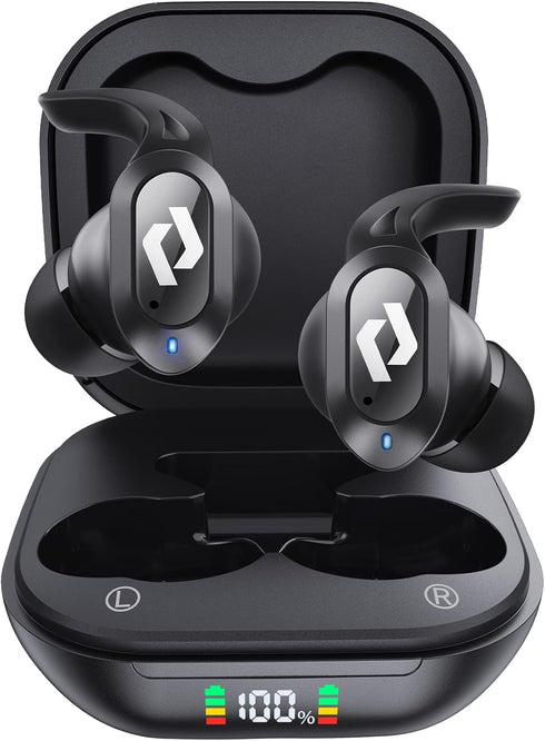 CREASO Bluetooth Earbuds Wireless Ear buds Wireless Charging Case Waterproof Headphones Built in