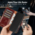 BoxCastle 17 17 6.3",Brown Compatible with iPhone Genuine Leather Case Wallet with Card Holder,Women Men Real Leather