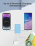 6000mAh Ultra Slim Power Bank, Card Size with Built-in USB C Cords, Portable Charger for Phones, Blue