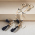 Earphone Anti Lost Earring Clip 1 Pair, Creative Heart-Shaped Tassel Earrings with Black Clip for AirPods