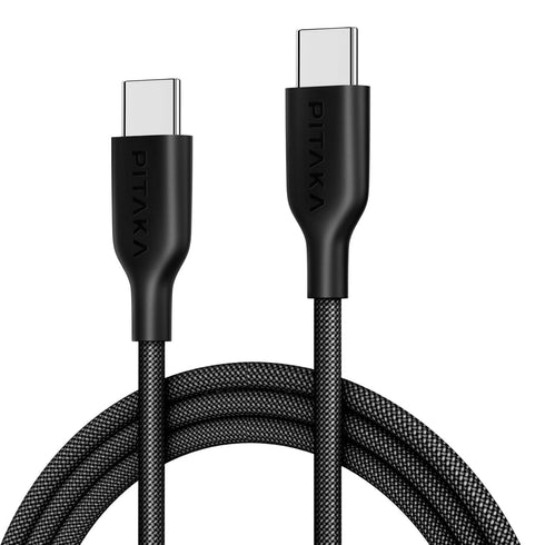 pitaka Nylon Braided USB C to USB C Cable 3.94ft for iPhone 15, Samsung Galaxy Series, Pixel, PS5 Controller