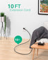 Extension Cord 10 FT - Flat Plug Power Strip Surge Protector with 8 Outlets and 4 USB Ports, Indoor Home Office