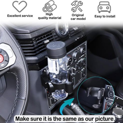 2 1 2020-2026 Car Multi-Function Drink Cup Phone Holder, in Bolt-on Stand Bracket Organizer, Cell Phone Mount