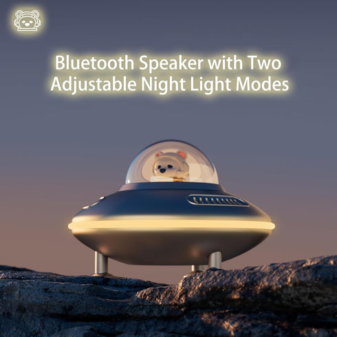 Small Bluetooth Speakers, Night Lights Wireless Speaker with Bluetooth 5.4, USB Disk & AUX Input, Cool Gifts for Room -