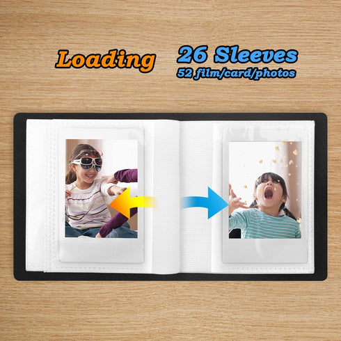 52 Pockets Mini Photo Album for Fujifilm Instax Mini Instant Film, Polaroid Snap, Z2300, SocialMatic Instant Cameras