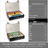269 4A 9V 3V LR44 CR2 CR123 CR1632 18650 Battery Organizer Storage Case with Tester, Holds Batteries Double Sided Box