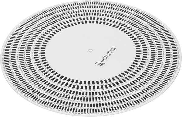 Record Player Mat: Turntable Strobe Disc for Rotational Speed Detection and Calibration
