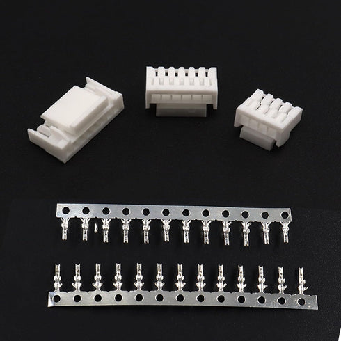 JST GH 1.25mm Connector Kit, 80 PCS Male Housing Plug Connectors with 500 PCS Plug Terminals, 2-10 Pin