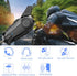 Motorcycle Headset E1 Helmet Intercom, CVC Noise Cancellation Stereo Music, IPX6 Waterproof for Full Face Helmet