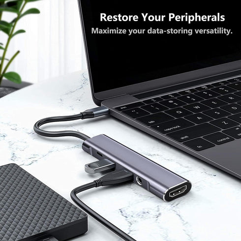 USB C to HDMI Adapter Dex Dock for Galaxy S25/S24/S23/S22/Note20/TabS9/S8/S7, 4K HDMI, Type-C Hub with Audio Jack