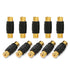 ELECTOP 10 Pack RCA Female to Female Coupler, Gold Adapter for Audio Video