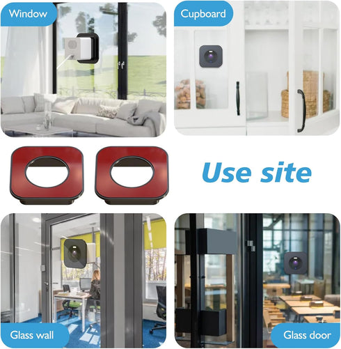 Window Mount for Wyze Cam OG, Strong Adhesive Bracket, Window Holder Through Glass (2 Pack, Camera Not Included)