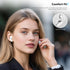 TONTRU 5.3 24H Wireless Headphones, Bluetooth Earbuds, Semi-in Ear with AI Noise Cancelling, Playtime, Ultra-Light