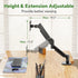 Ekisemio 13 32 Inch Single Monitor Mount, to Monitor Arm, Adjustable Monitor Stand