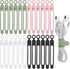 Nearockle 24Pcs Silicone Cable Straps - Cord Organizer for Earphones, Phone Chargers, Reusable Cable Ties for Home