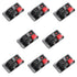 Heyiarbeit 8Pcs 2-Way Speaker Terminal Block Spring Push Release Connector 2 Position Amplifier Clamp Test Clip